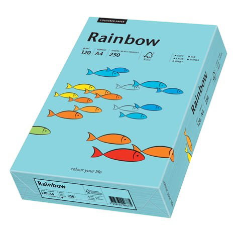 Färgat papper medium blue A4 120g, 250 st/fp