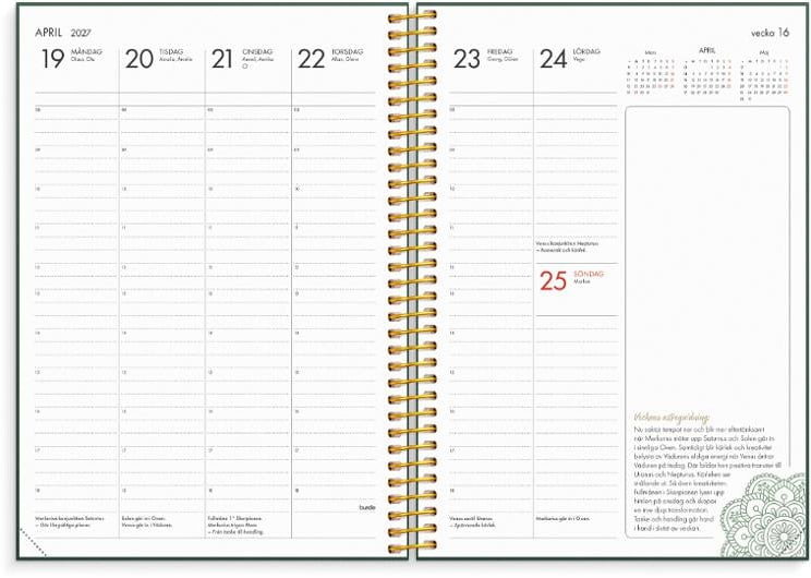 Almanacka Burde 1224 Astrologikalendern 2027