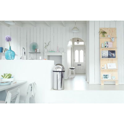 Papperskorg BRABANTIA Push 60L blankstål