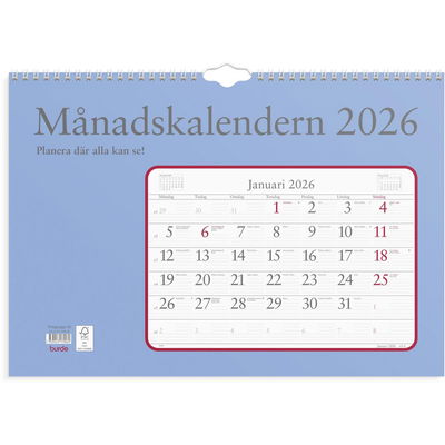 Väggkalender Månadskalendern 2026
