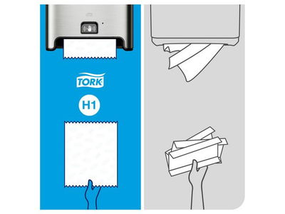 Dispenser Handduk TORK Matic H1 Intuition Sensor rostfri