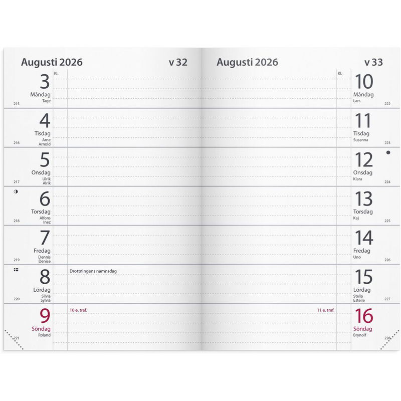 Kalender Maxinote 2026 blå