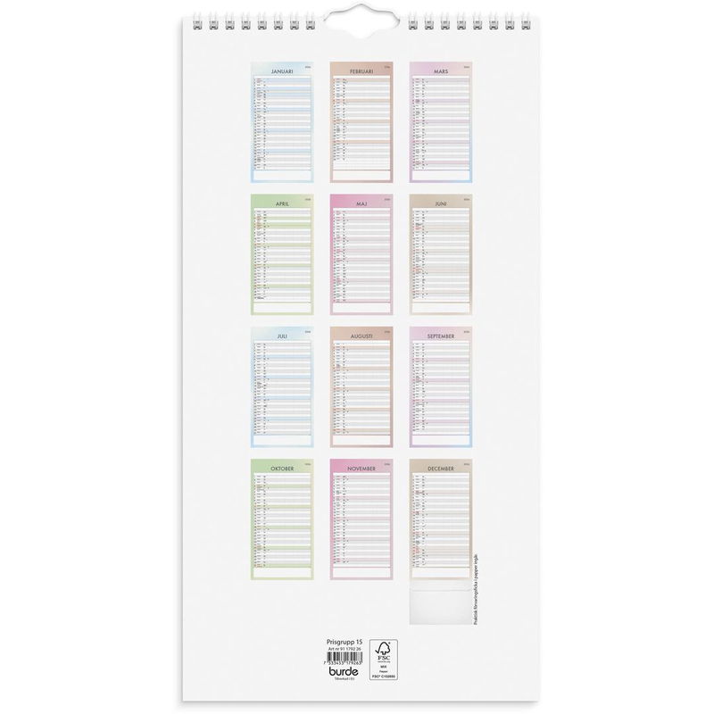 Familjekalender 2026 Tydlig