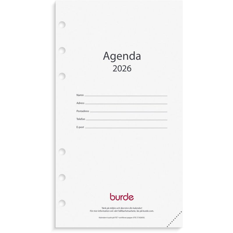 Regent Agenda kalendersats 2026