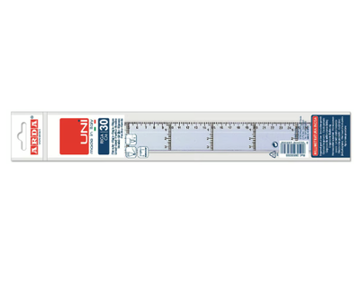 Linjal Arda Tvärgraderad 30 cm