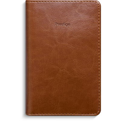 Kalender Prestige 2026 konstläder spiral cognac