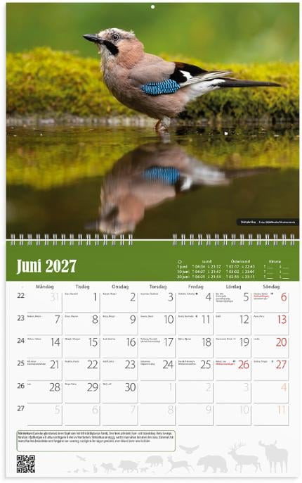 Väggkalender Burde 1738 Jaktkalender 2027