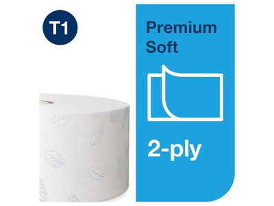Toalettpapper Tork T1 Jumbo Premium 2-lg Vit 360m, 6/FP