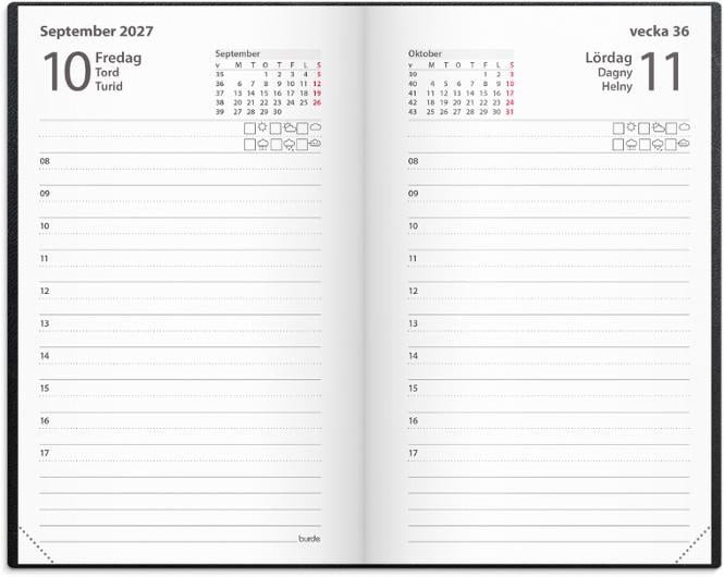 Almanacka Burde 1128 Lilla Agendan Konstläder Inbunden 2027