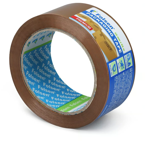 Packtejp Folsen Premium PP Brun 50mm x 66m