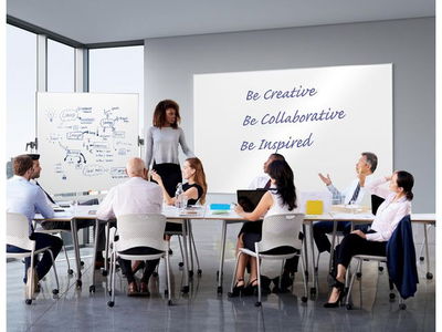 Whiteboard dubbelsidig mobil NOBO emalj 90x120cm