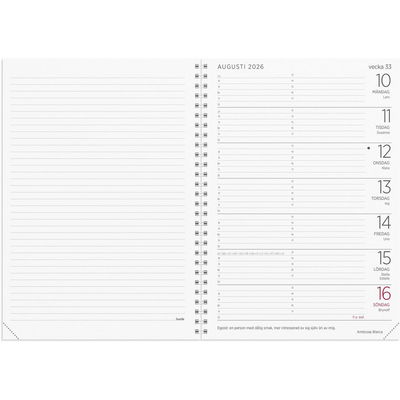 Stor Veckokalender 2026 beige