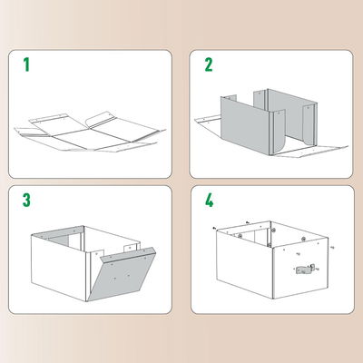 Förvaringslåda Leitz Puro 17L beige, 2/fp