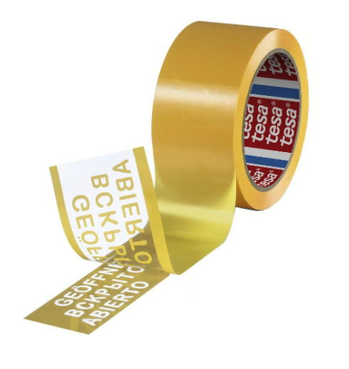 Säkerhetstejp Tesa 64007 Med Manipuleringsskydd Gul 50mm x 50m