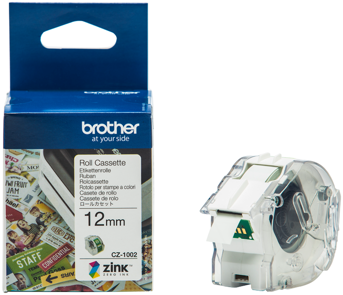 Etikettrulle Brother CZ1001 9mmx5m