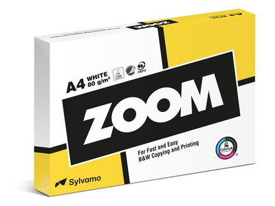 Kopieringspapper Zoom A4 80g Hålat, 5x500/krt