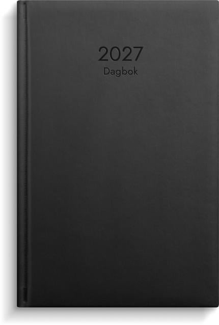 Almanacka Burde 5880 Dagbok Konstläder Inbunden 2027 Svart