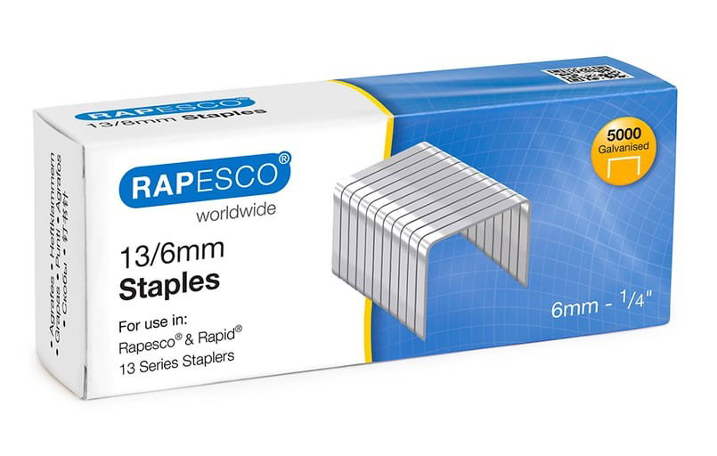 Häftklammer Rapesco 13/6, 5000 st/fp