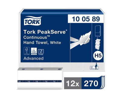 Pappershandduk Tork PeakServe Adv H5 201x225mm, 3240 st/bal