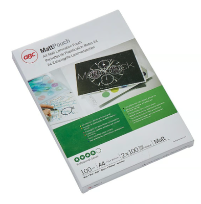 Lamineringsficka GBC 100mic Matt A4, 100/fp