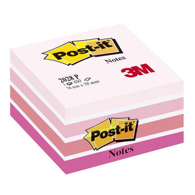 Notiskub Post-it Fresh pink 76x76mm, 450 blad