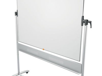 Whiteboard dubbelsidig mobil NOBO stål 150x120cm