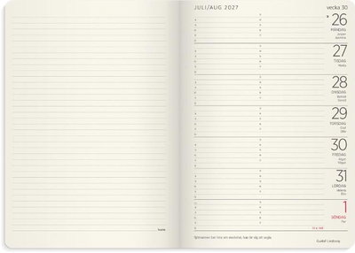 Almanacka Burde 5962 Stor Veckokalender Forma Deluxe 2027 A5