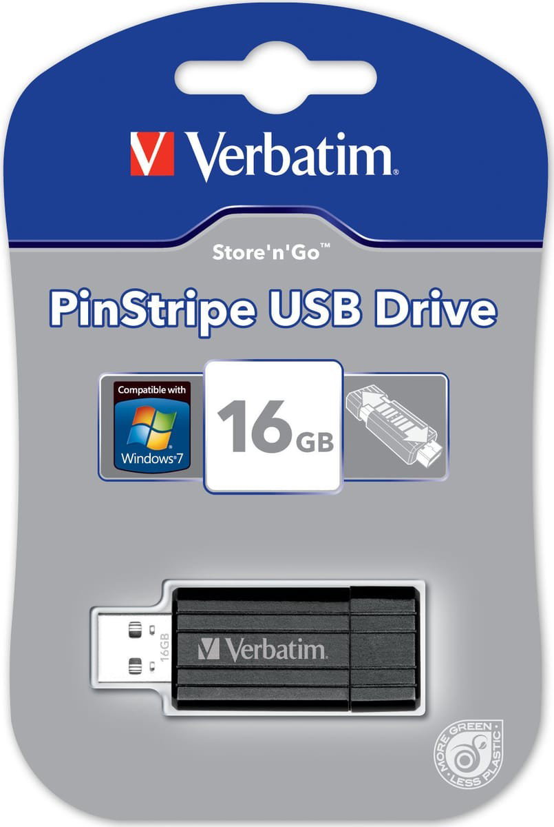 USB-Minne Verbatim PinStripe 16GB