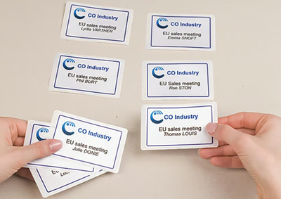 Namnskyltar Avery Sidenmaterial Avtagbara Vit 80x50mm,  200/fp