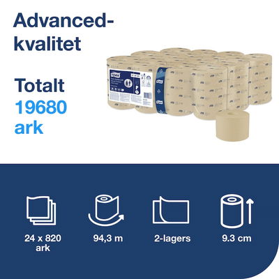 Toalettpapper TORK Adv T7 natur 24/fp