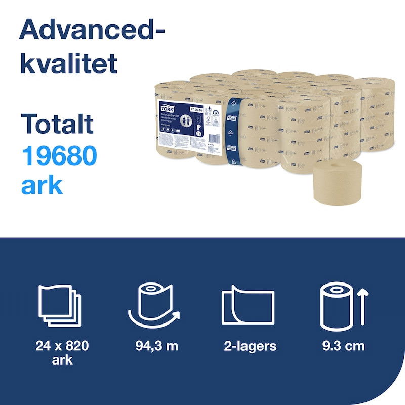 Toalettpapper TORK Adv T7 natur 24/fp