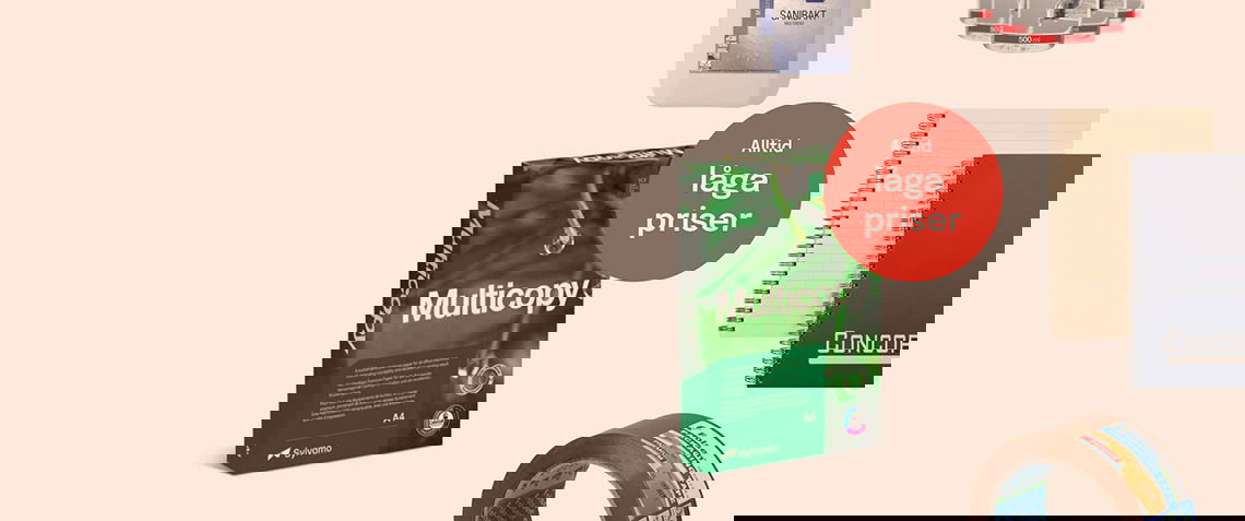 Kontorsmaterial - Köp ur ett komplett sortiment för kontor, lager, städning och lokalvård med personlig service och snabba leveranser.