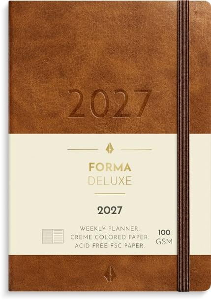 Almanacka Burde 5961 Liten Vecko Forma Deluxe 2027 Brun A6