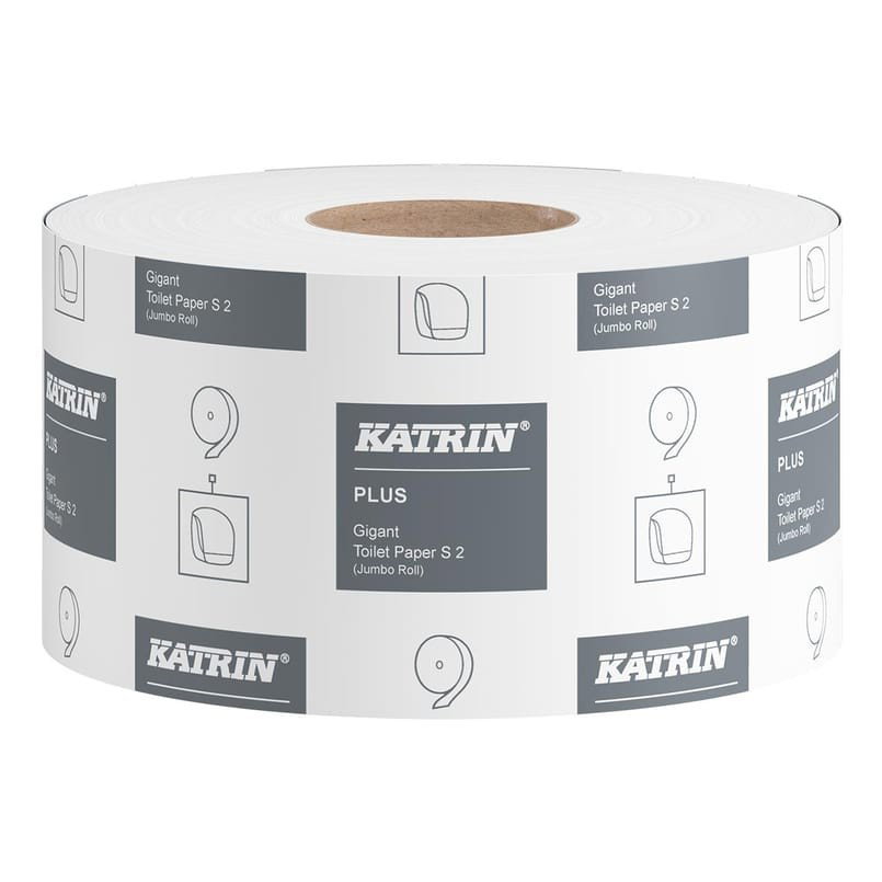 Toalettpapper Katrin Gigant S Plus 2-lg Vit 160m, 12/fp