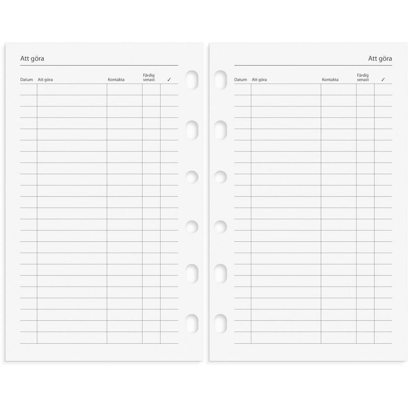 Compact Systemkalender 2026 skinn svart