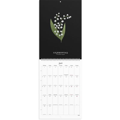 Väggkalender Illustrerad blomster 2026