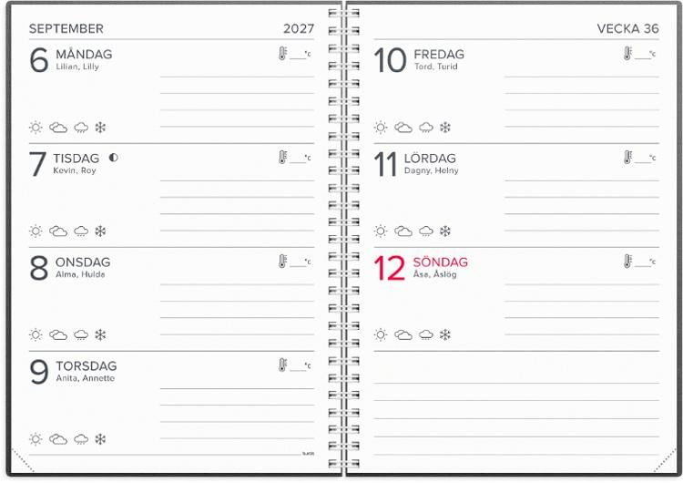 Almanacka Burde 1068 XL-Kalendern 2027