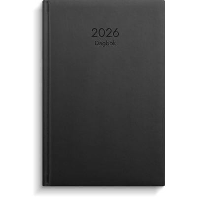 Dagbok 2026 konstläder svart