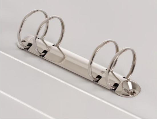 Ringpärm PP Med Ficka Ø38mm Vit A4