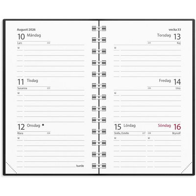 Kalender Mini svart 2026