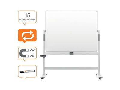 Whiteboard NOBO MoveMeet dubbelsidig, 150x120 cm