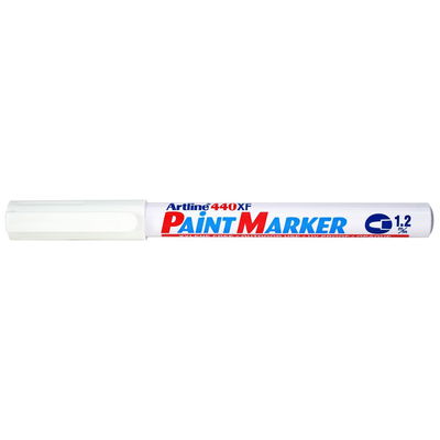 Märkpenna ARTLINE 440XF Paint rund vit, 12/fp