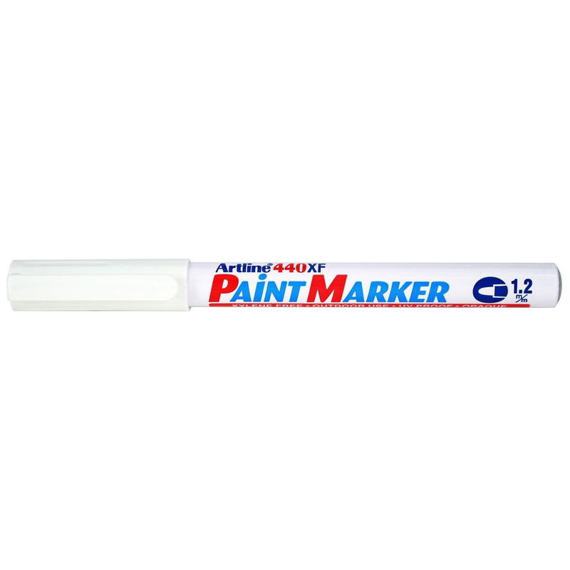 Märkpenna ARTLINE 440XF Paint rund vit, 12/fp
