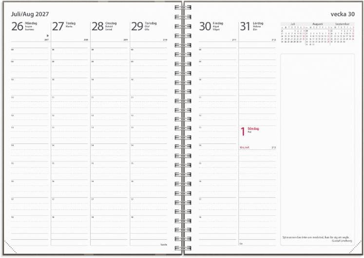 Almanacka Burde 5456 Business Story 2027 Brun