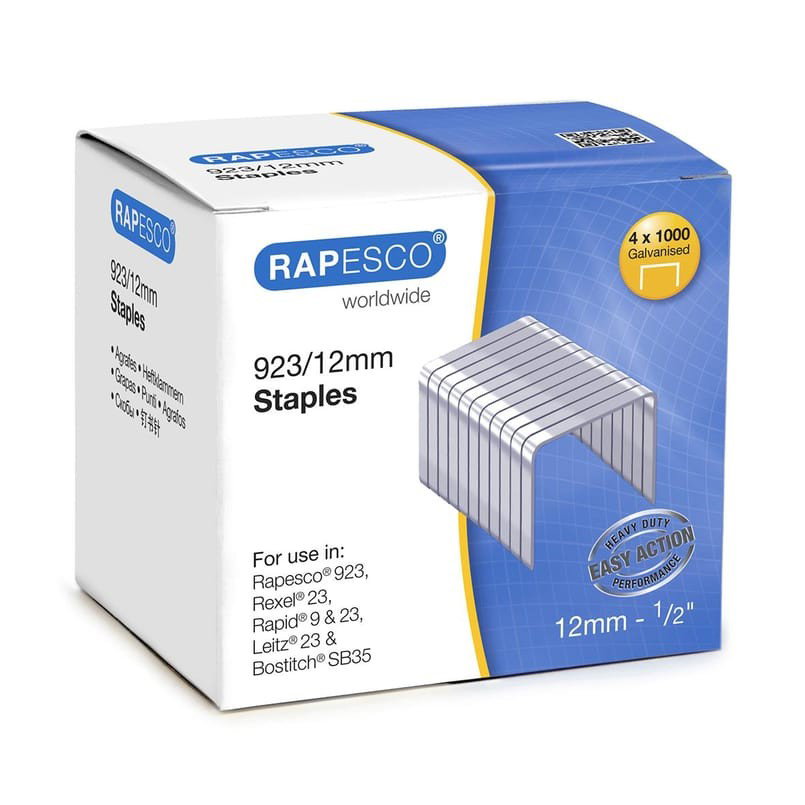 Häftklammer Rapesco 9/12 (923/12), 4000 st/fp