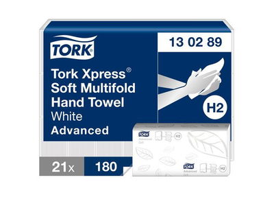 Pappershandduk Tork Xpress H2 Advanced 2-lag, 3780/FP