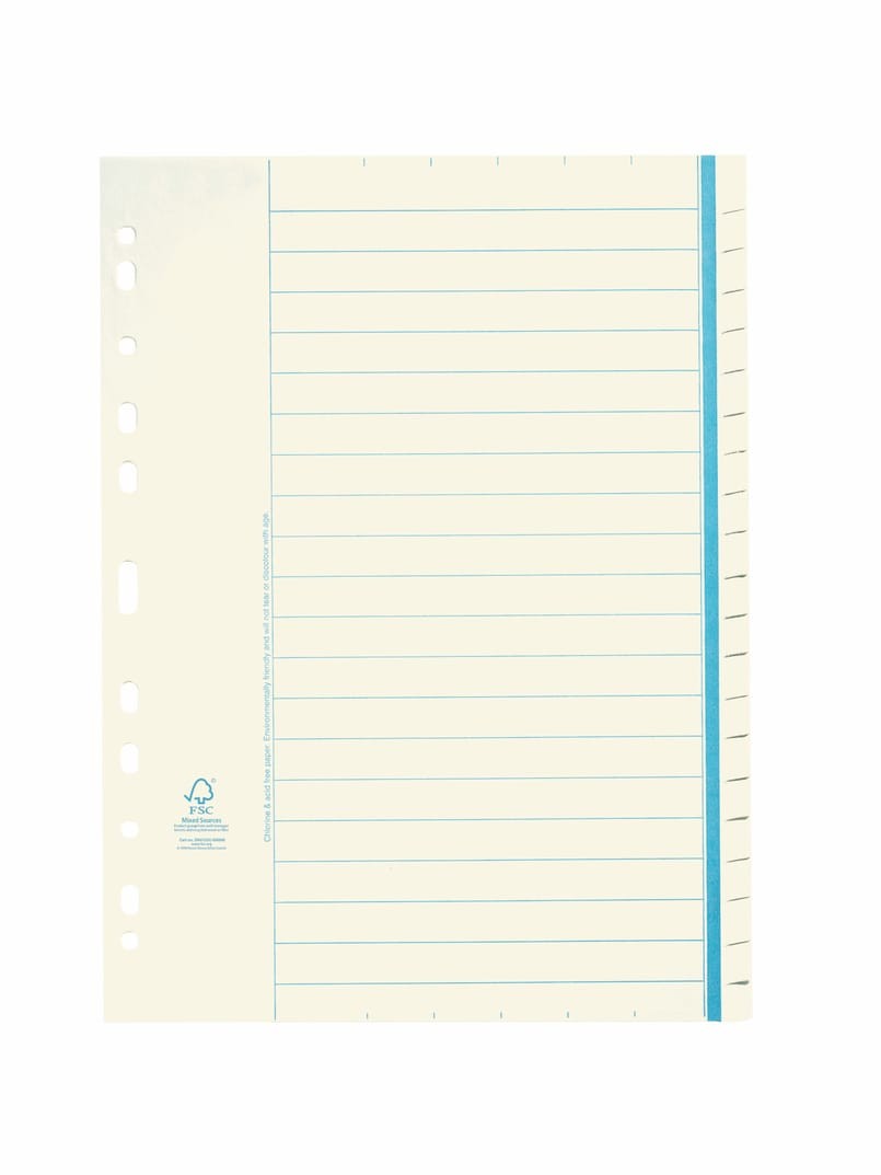 Pärmregister papper 20-flik A4