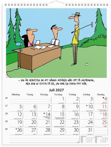 Väggkalender Burde 1707 Kontorshumor 2027