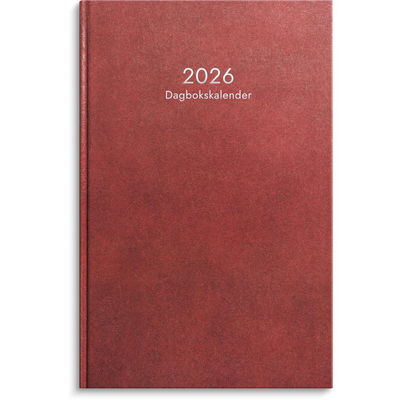 Dagbokskalender 2026 röd
