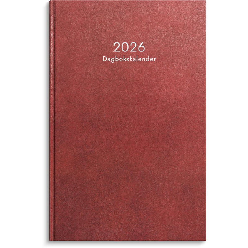 Dagbokskalender 2026 röd